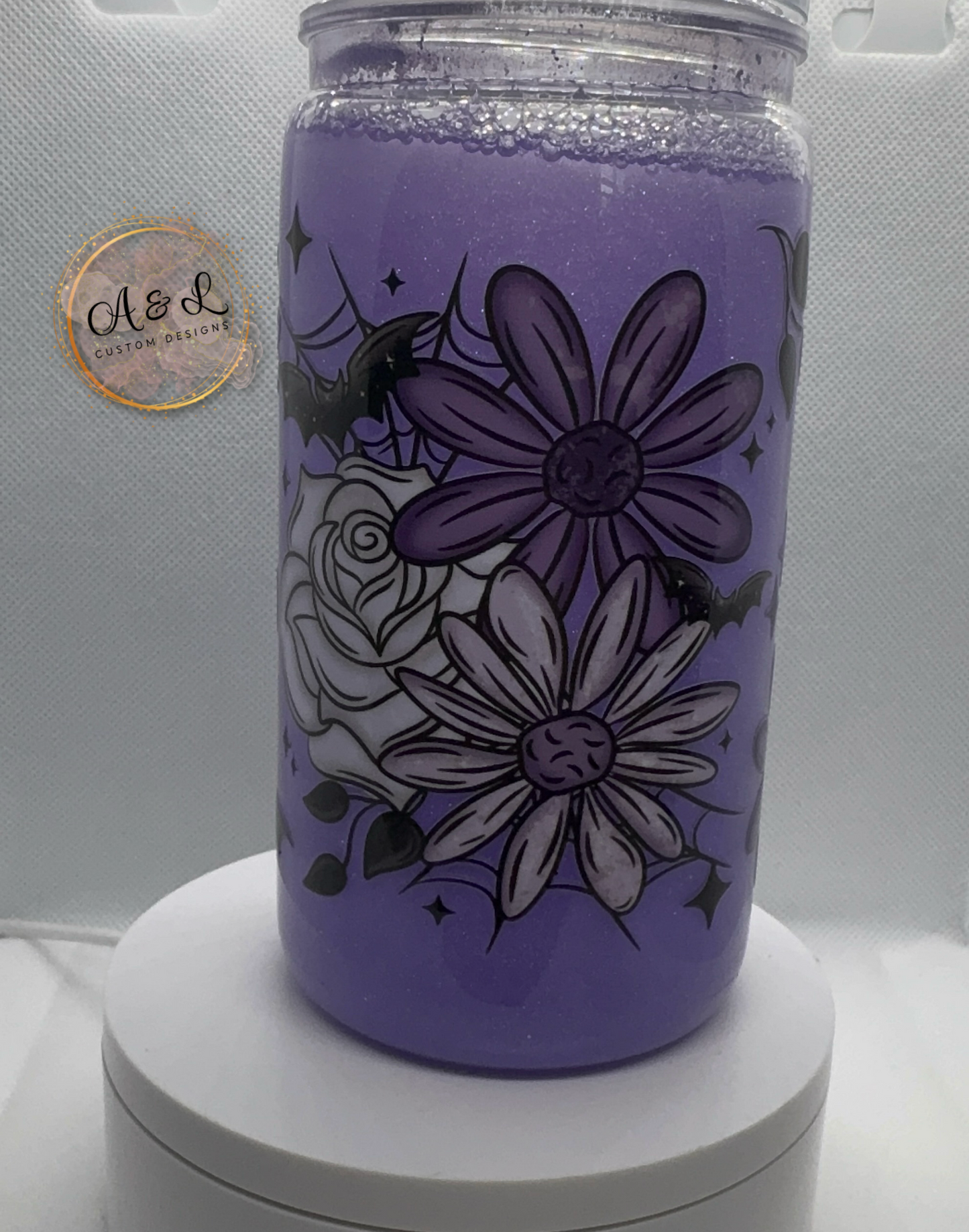 Purple Floral Web Shimmer
