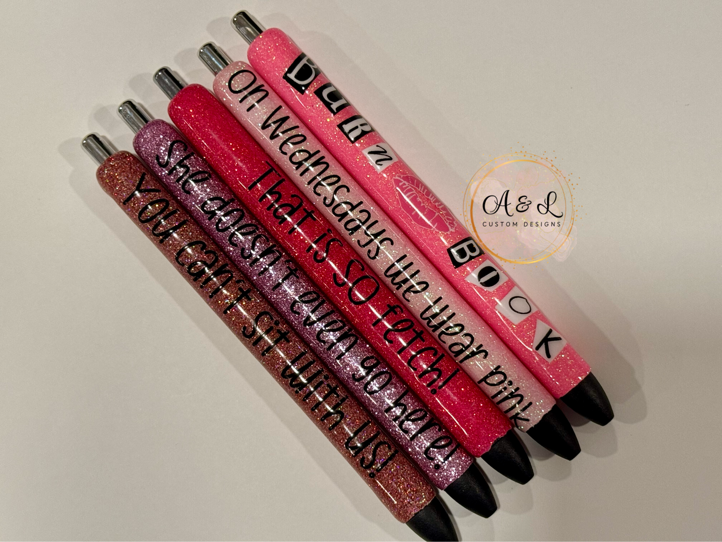 Girls are Mean Glitter Pen Set (Set of 5)
