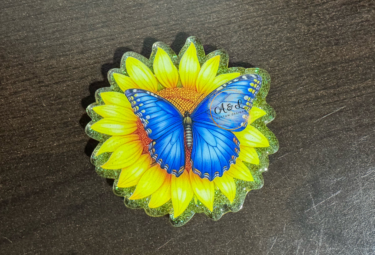 Sunflower Blue Butterfly
