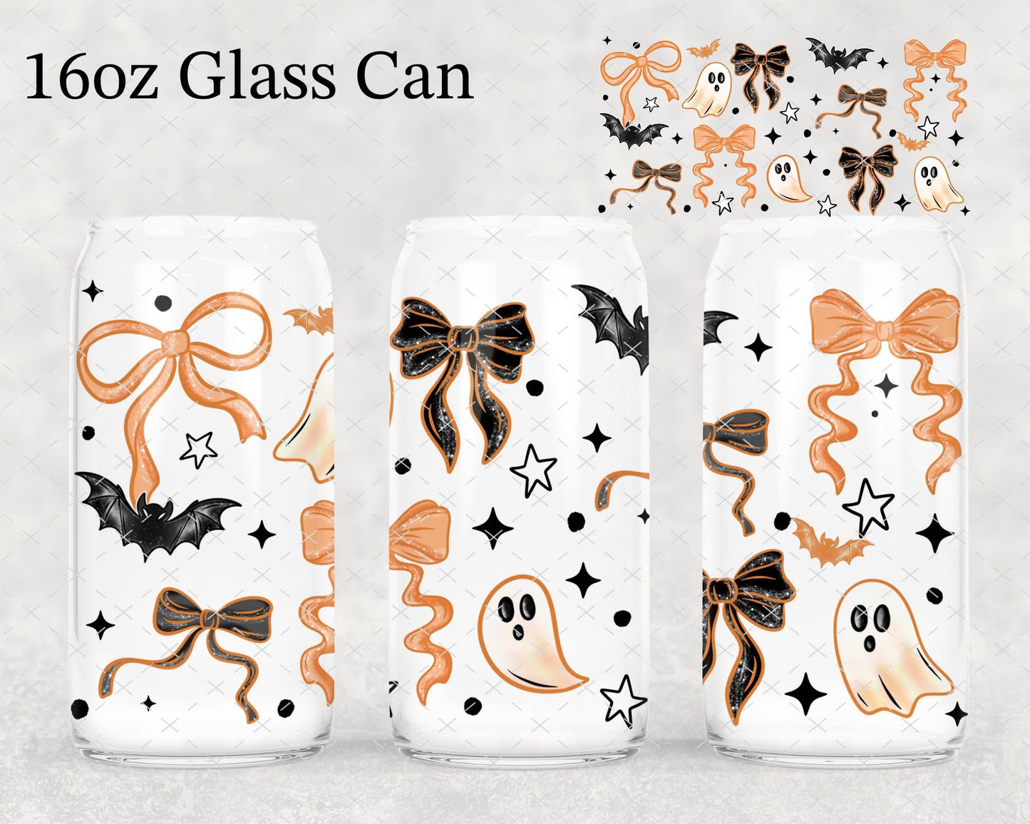 Orange & Black Ghost Coquette Cup