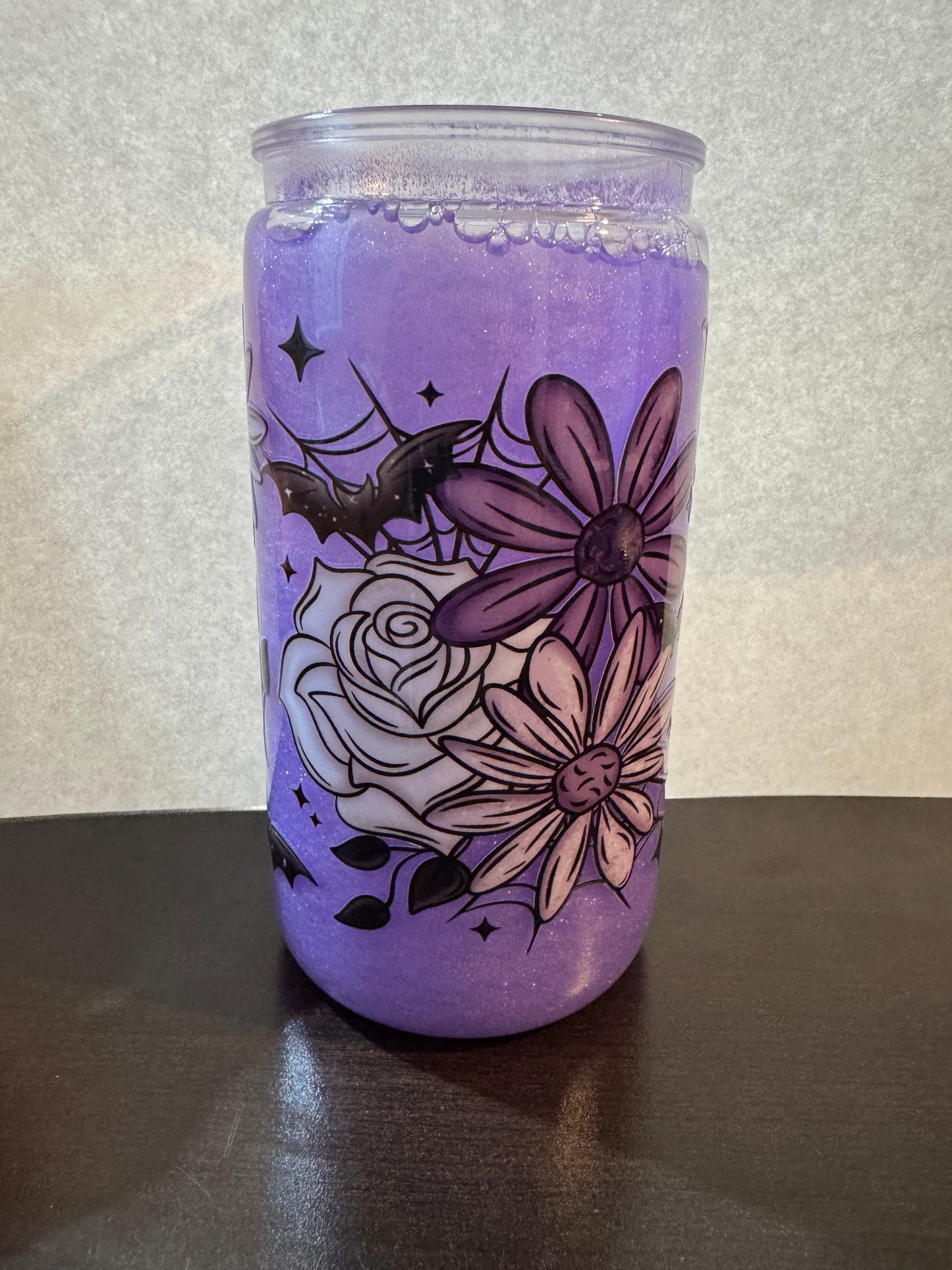 Purple Floral Web Shimmer