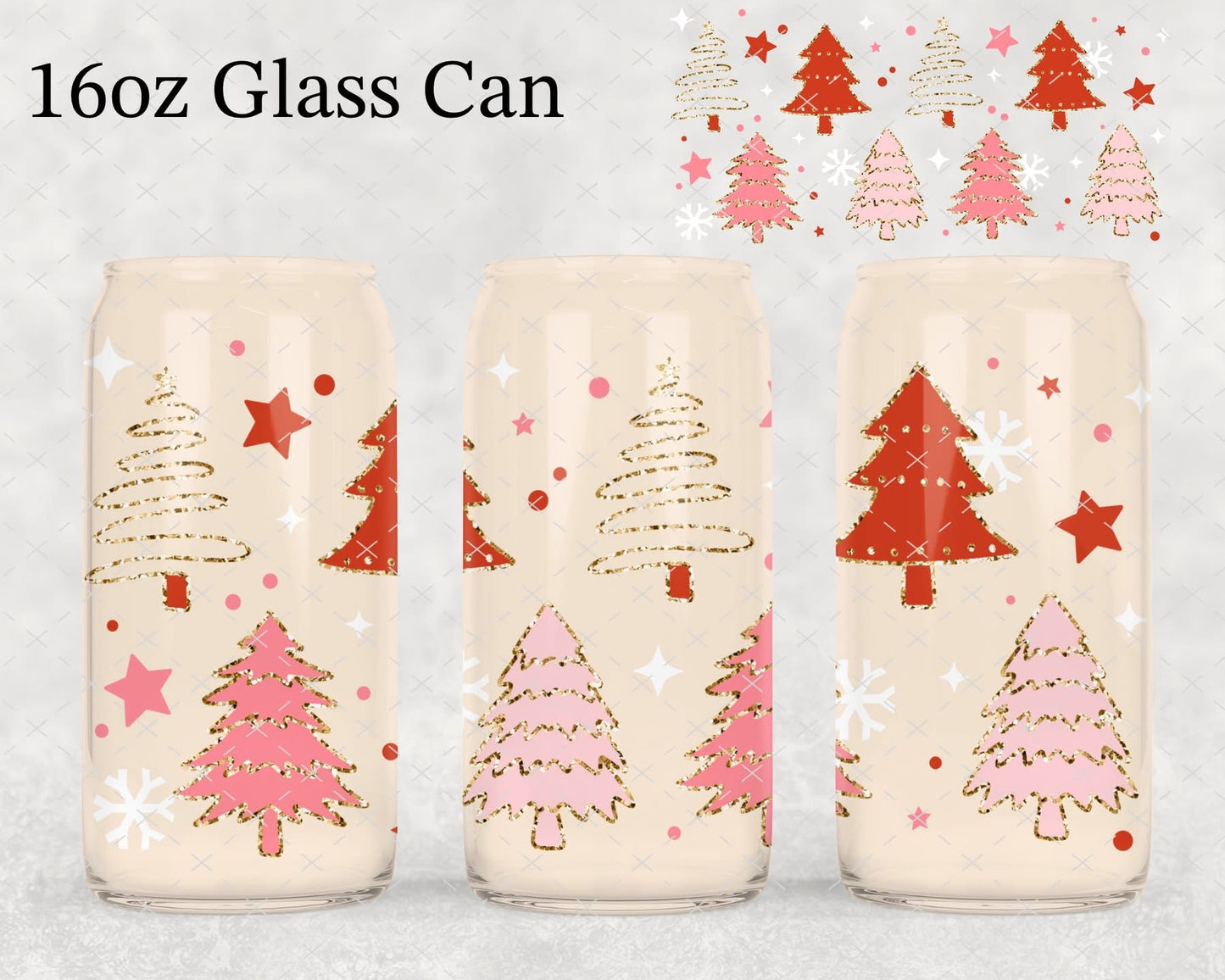 Pink & Red Trees Cup