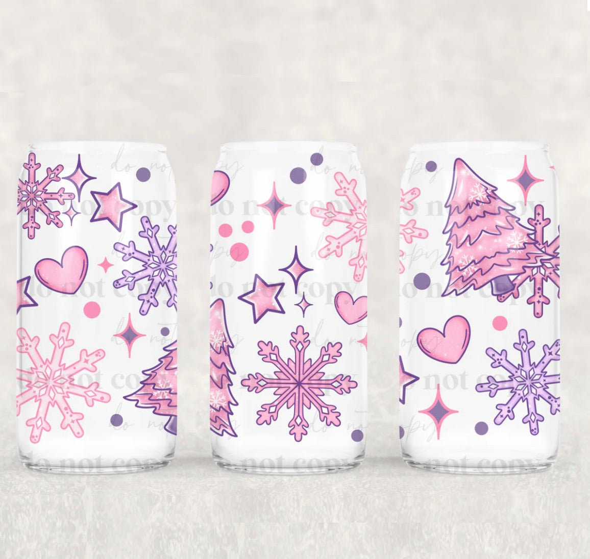 Pink & Purple Snowflakes