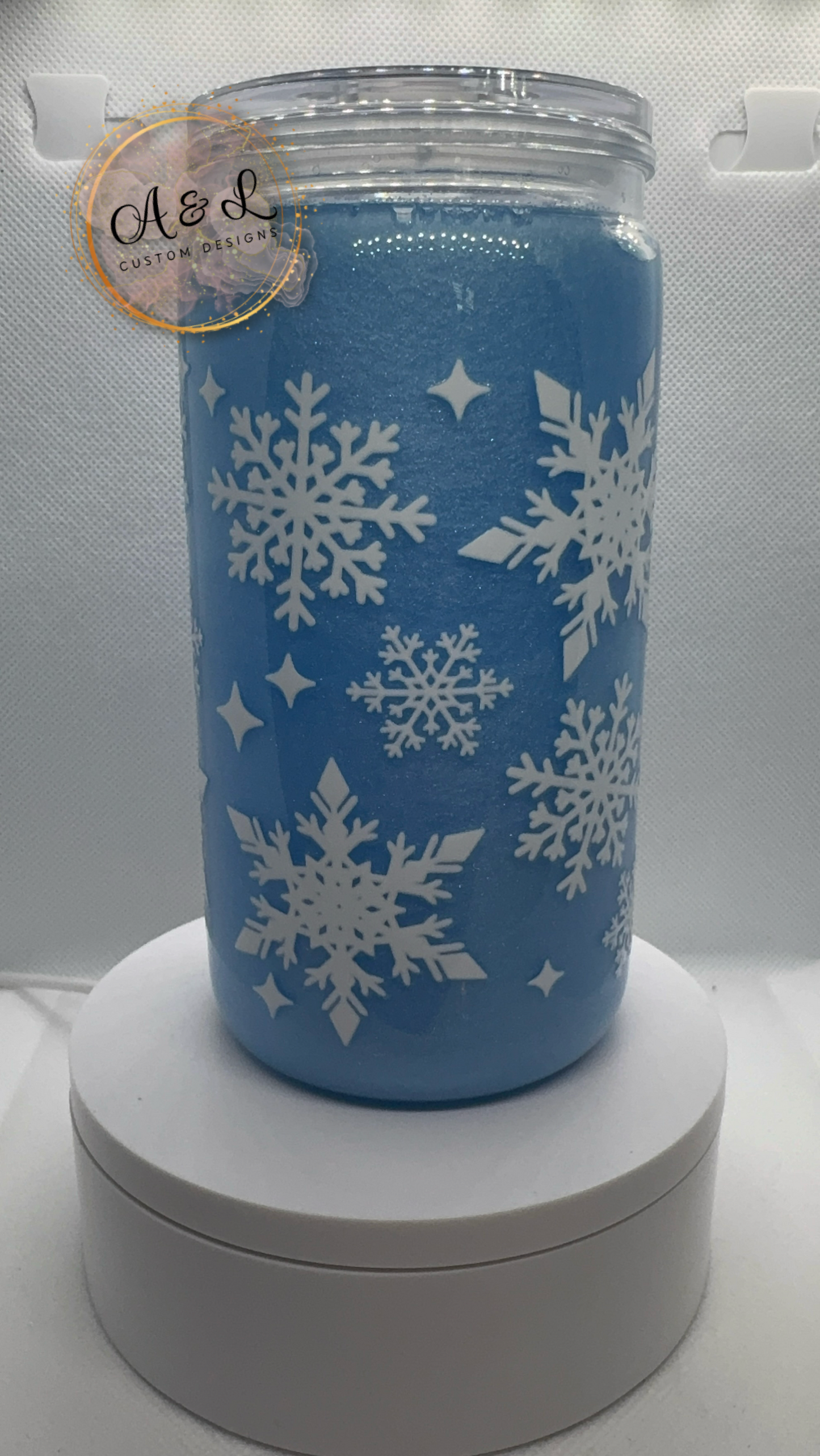 Blue Shimmer Snowflake Cup