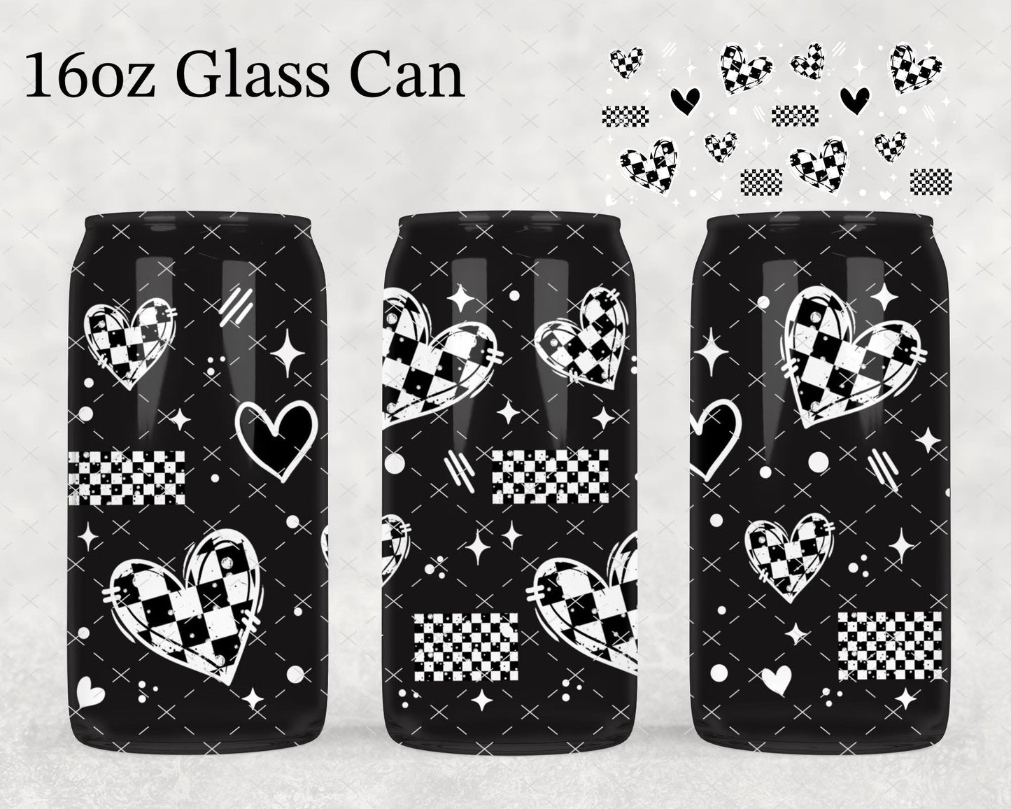 Checkered Hearts Cup
