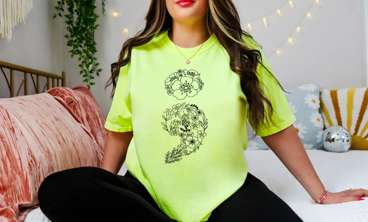 Floral Semi Colon