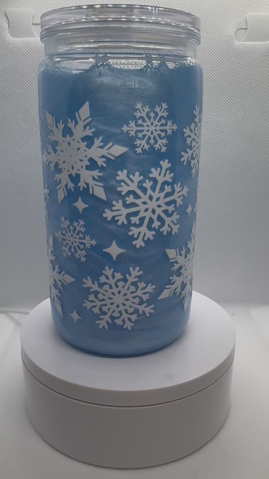 Blue Shimmer Snowflake Cup