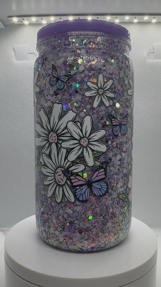 Purple Floral Cup